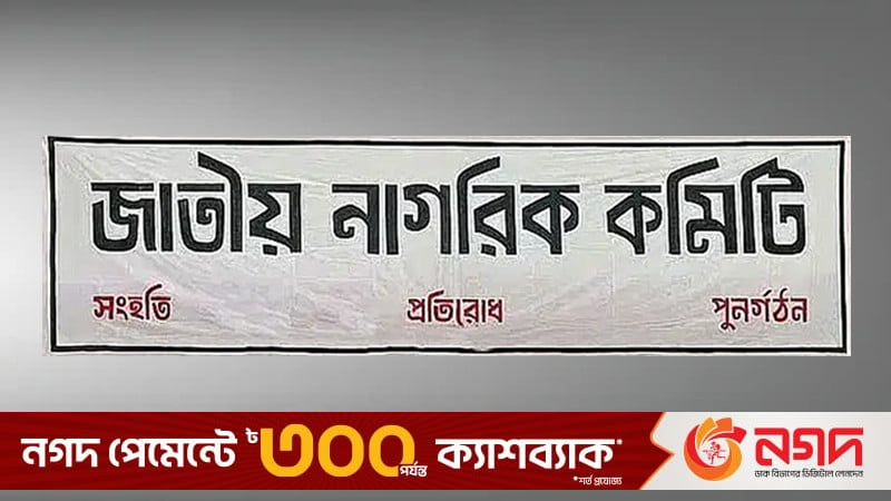 জাতীয় নাগরিক কমিটির ৩৬ সদস্যের কেন্দ্রীয় নির্বাহী কমিটি ঘোষণা