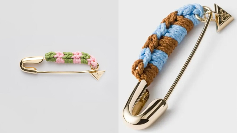 ২০২৫ সালের নভেম্বরে প্রাডা বিক্রি শুরু করে ক্রোশে করা সেফটি পিন ব্রোচ, দাম ৭৭৫ ডলার, যেটা বাংলাদেশি মুদ্রায় ৯৫ হাজার টাকার মতো। ছবি: সংগৃহীত