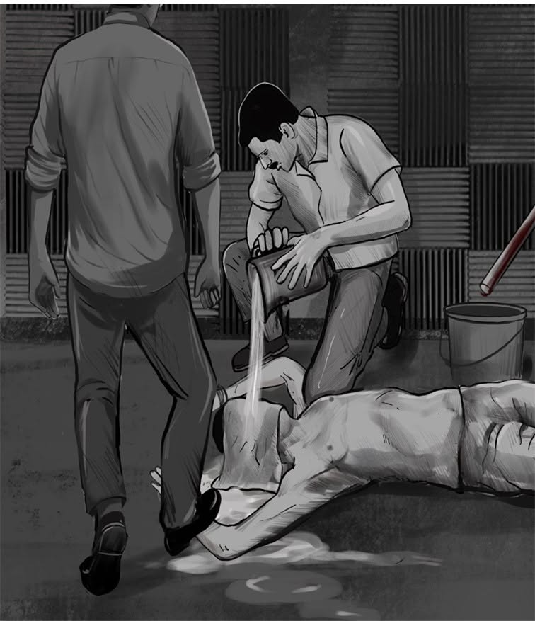 মুখে কাপড় দিয়ে তার ওপর পানি ঢালা হতো। ছবি: গুম কমিশন