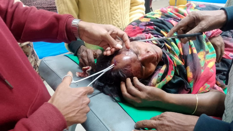 হাসপাতালে হাজেরা বেগম।